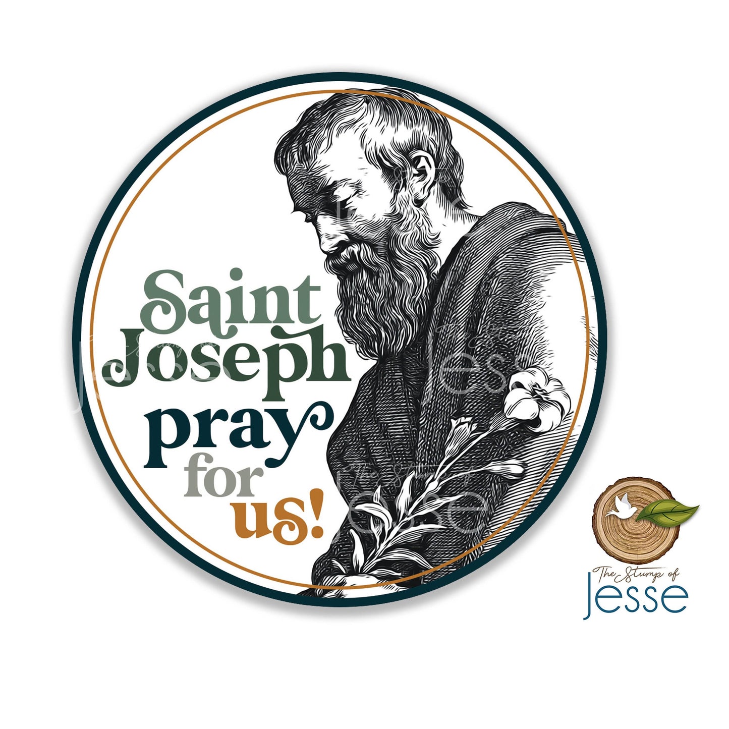 St. Joseph Pray For Us Catholic Sticker