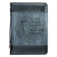 Bible Cover Classic Black/Gray Be Strong Josh. 1:9