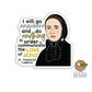 St. Frances Cabrini Waterproof Catholic Sticker