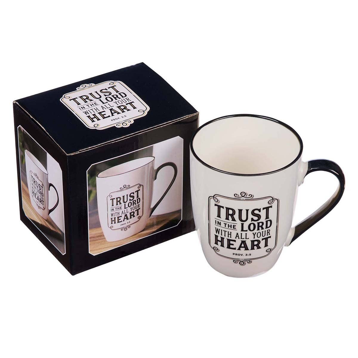 Mug White Trust in the Lord Prov. 3:5