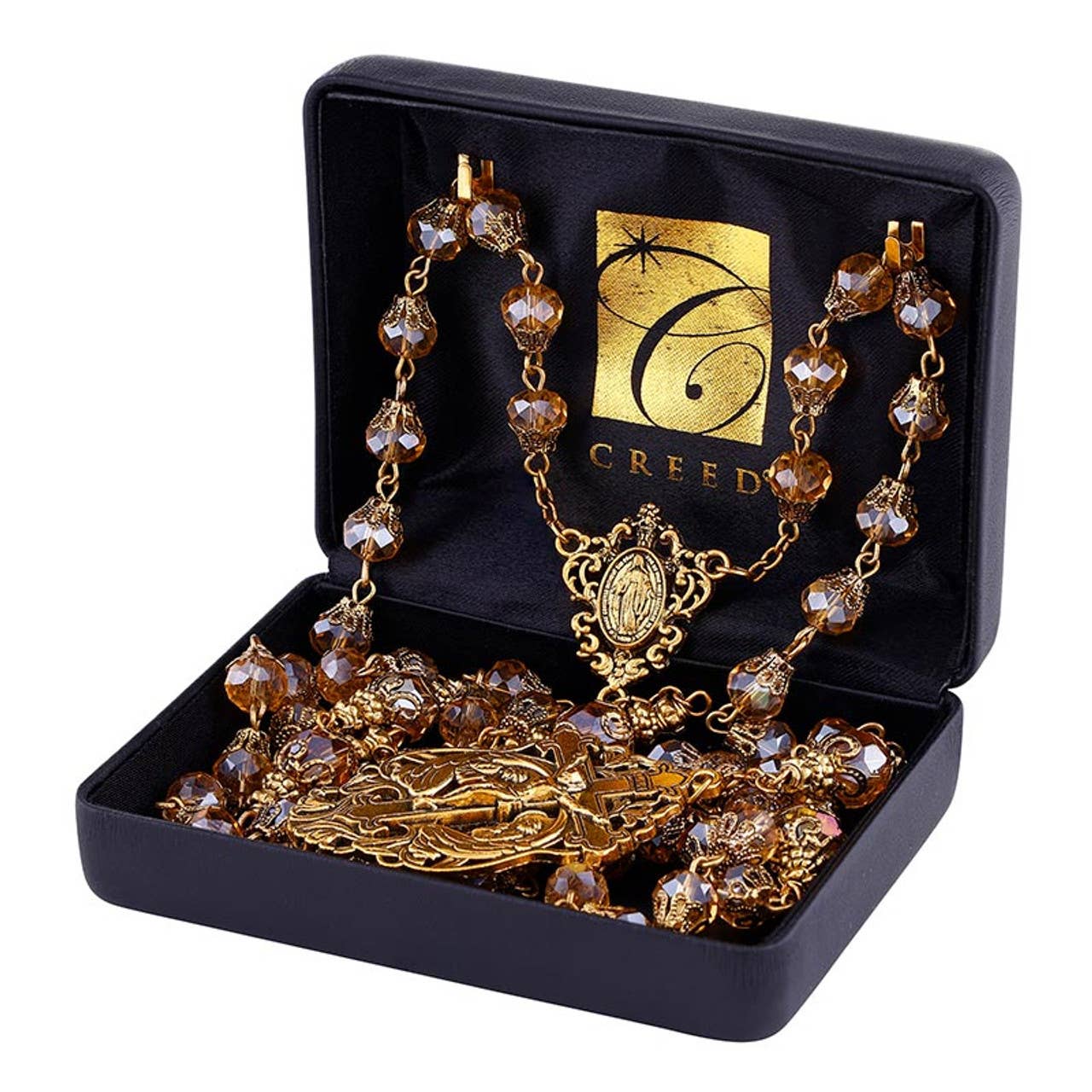 Light Topaz Mary of Angels Rosary