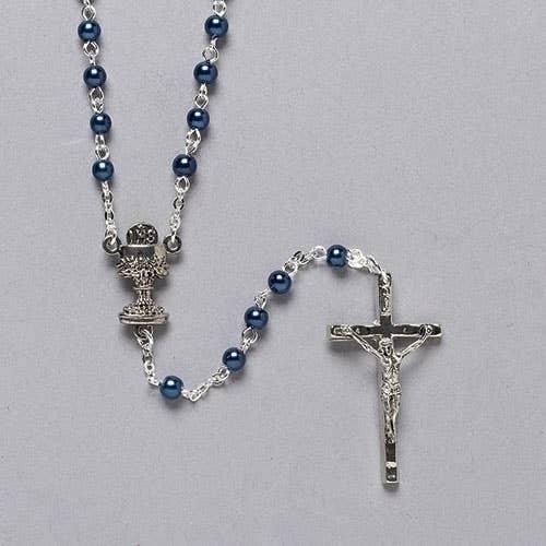 Blue Communion Rosary Grey Communion Collection