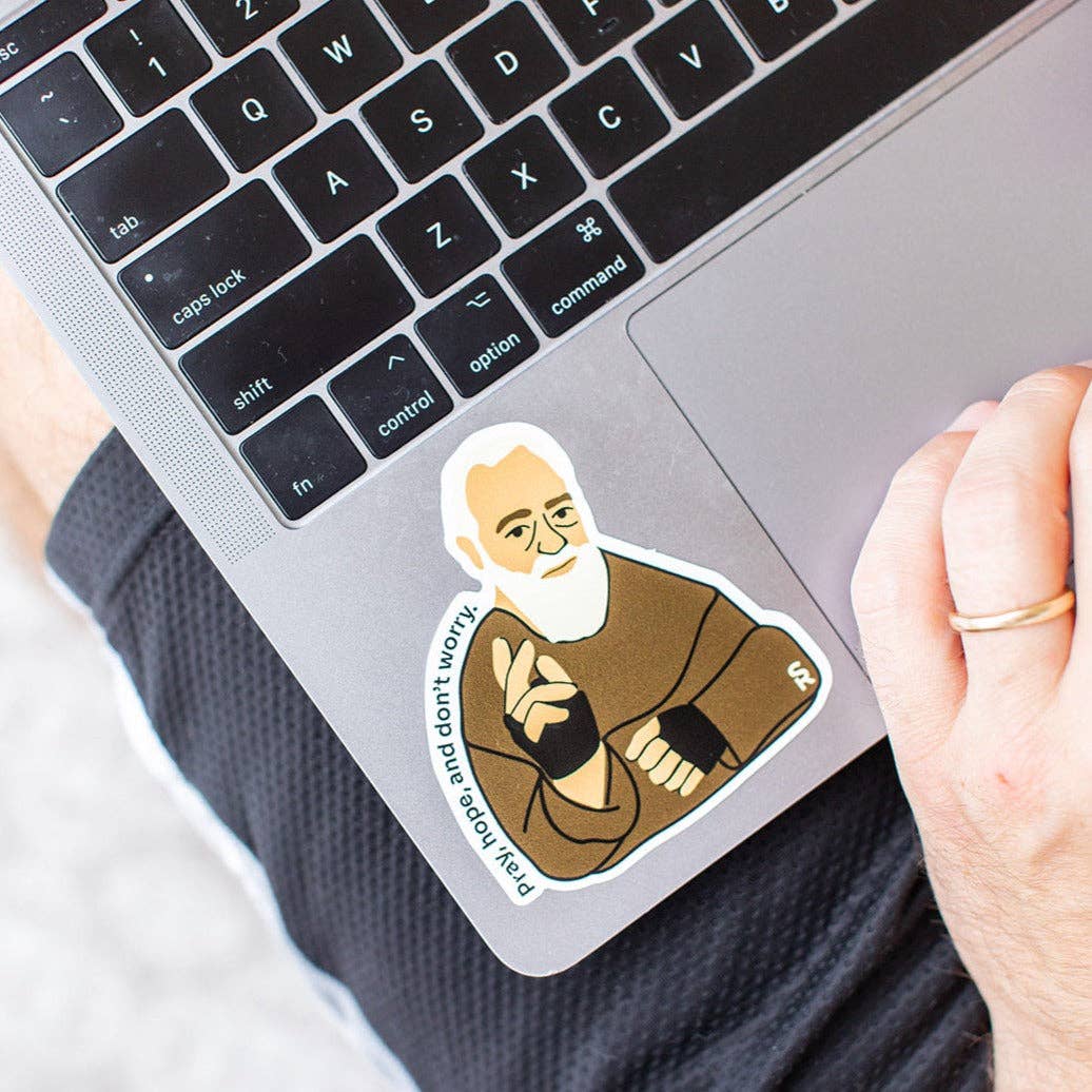 St. Padre Pio Sticker