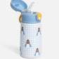 Blue Gingham Mary Water Bottle – 13.5oz Stainless Steel