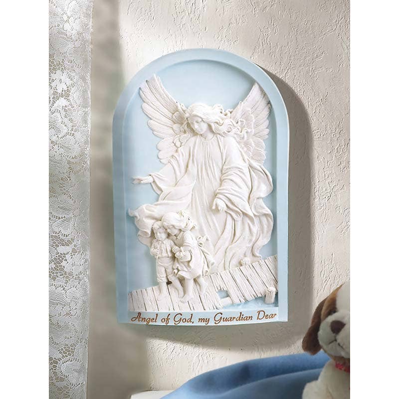 Guardian Angel Wall Plaque-Boy