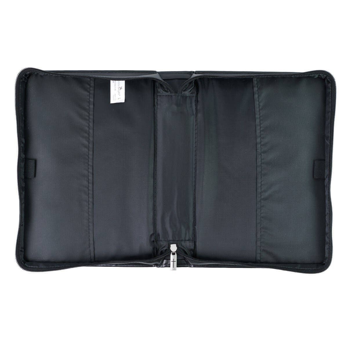 Bible Cover Classic Black/Gray Be Strong Josh. 1:9