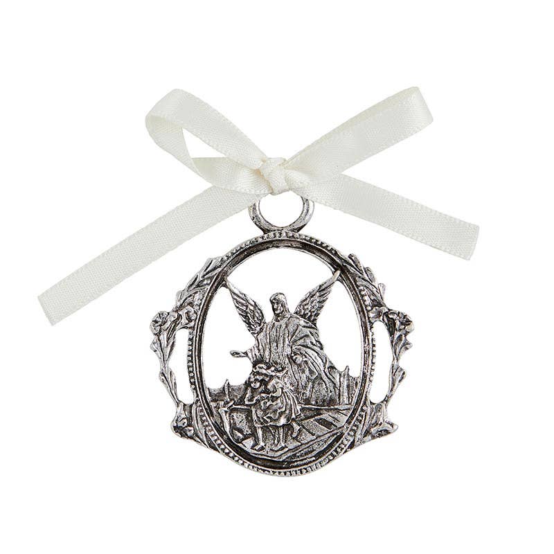 Crucifix w/ Guard Angel Crib Medal