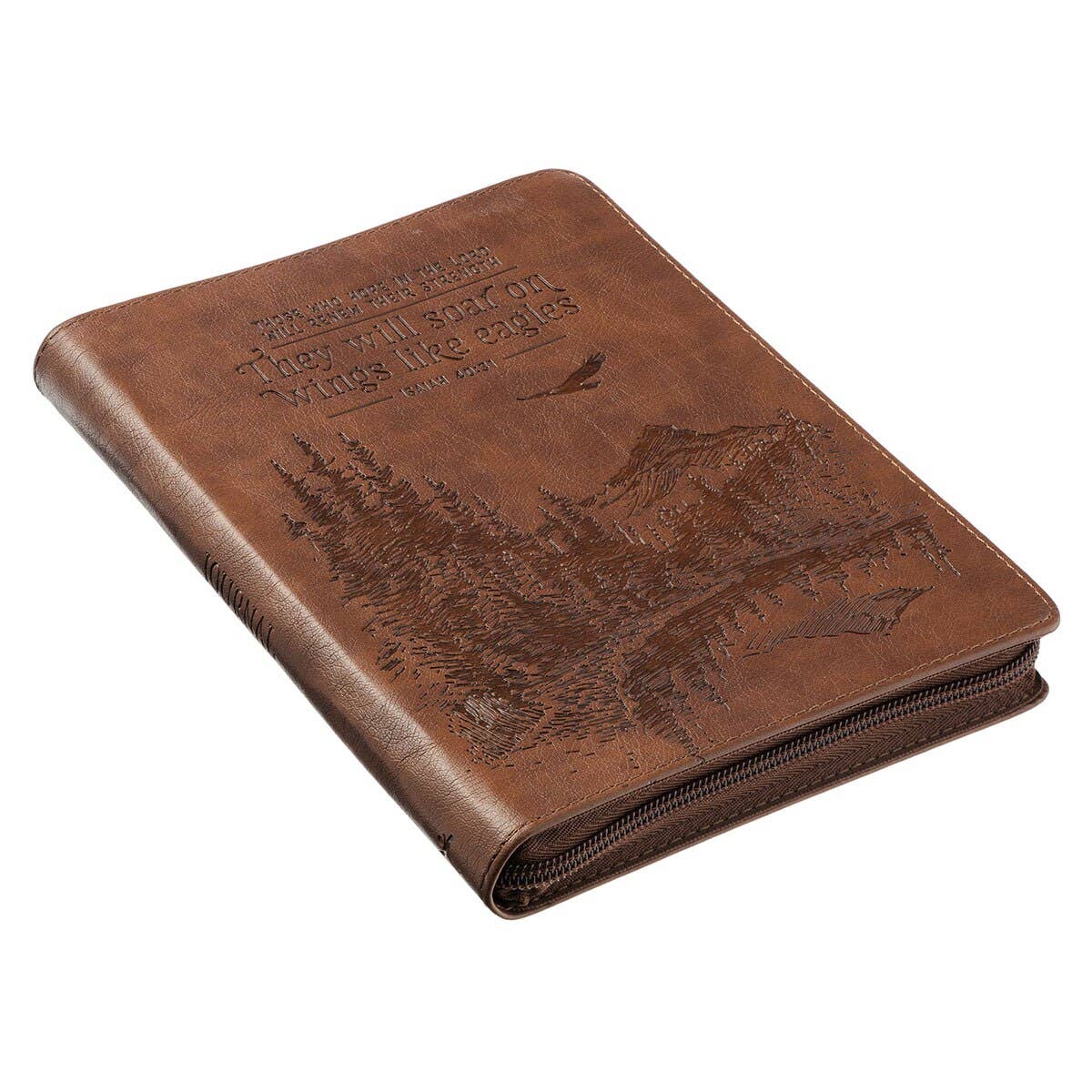 Journal Classic Zip Brown They Will Soar Isa. 40:31