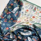 Our Lady of Lourdes & St. Bernadette Quilt - Navy & Beige