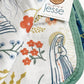 Our Lady of Lourdes & St. Bernadette Quilt - Navy & Beige