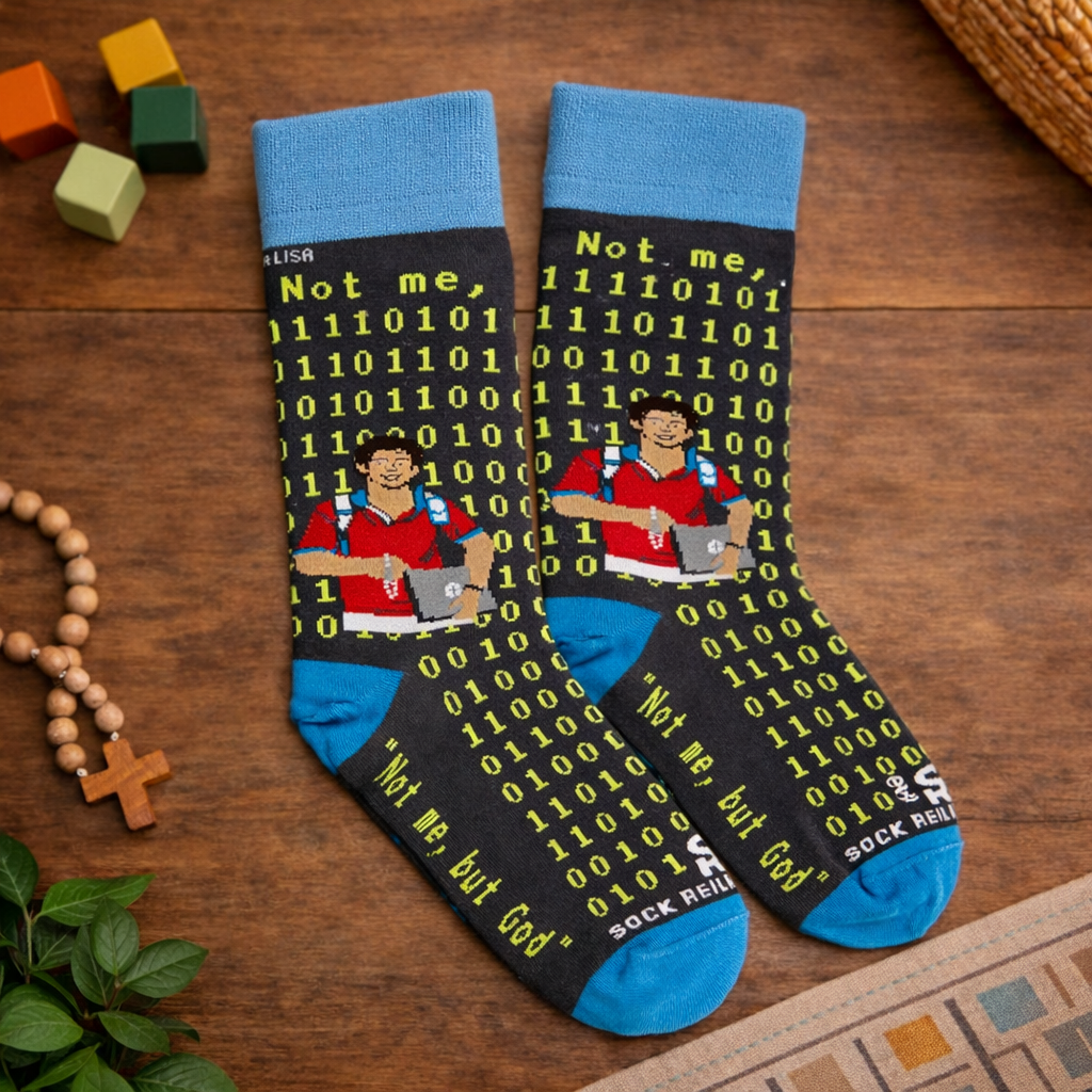 St. Carlo Acutis Coding Adult Socks