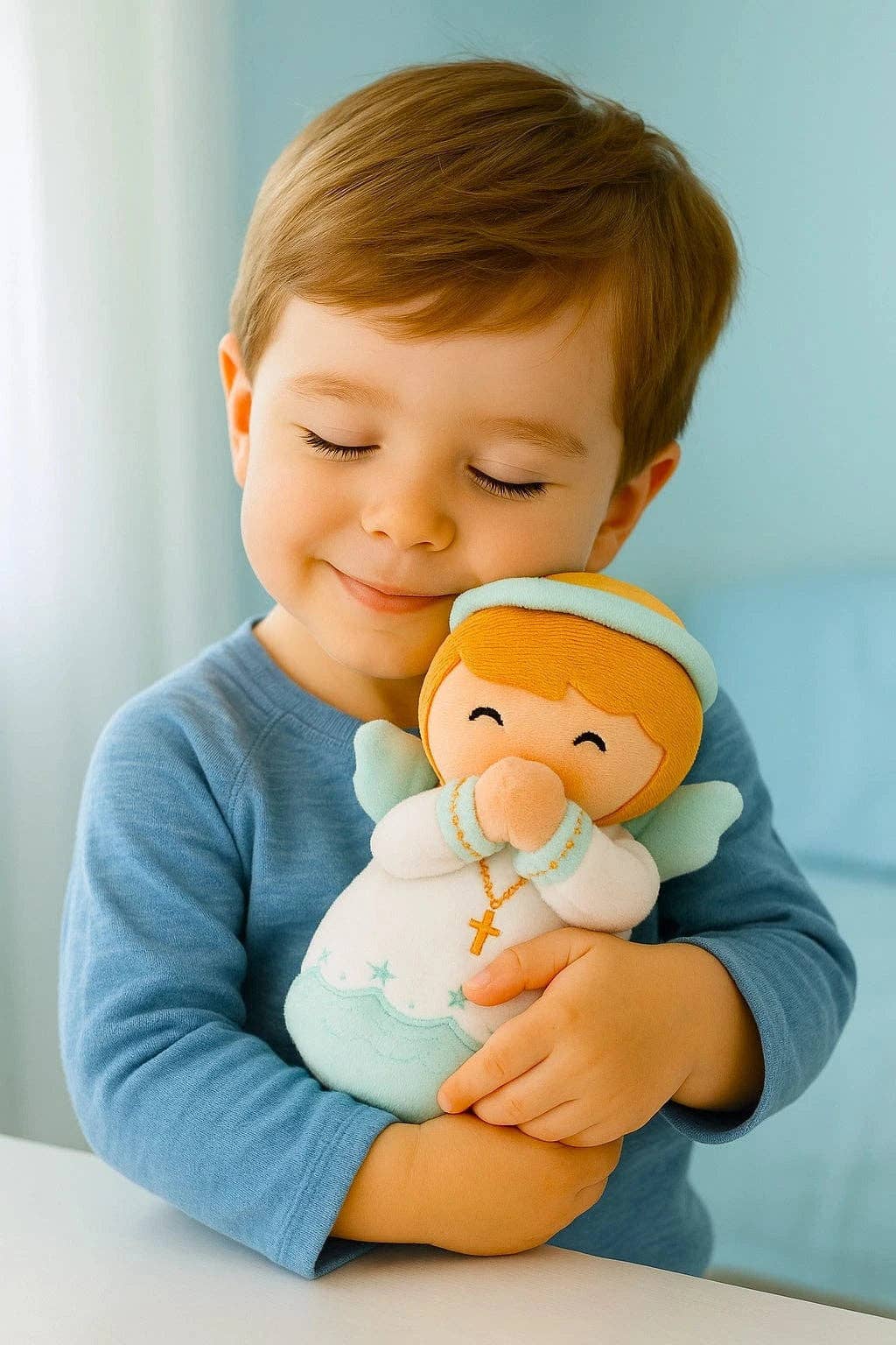 Guardian Angel Boy Catholic Plush Doll