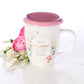 Mug with Lid Pink/White Jer. 29:11