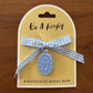 Miraculous Medal Blue Gingham Petite Bow