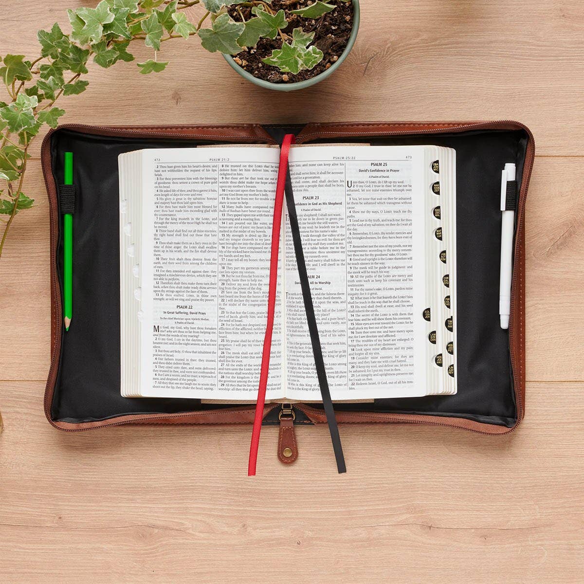 Bible Cover Classic Two-toned Brown Stand Firm 1 Cor. 16:13