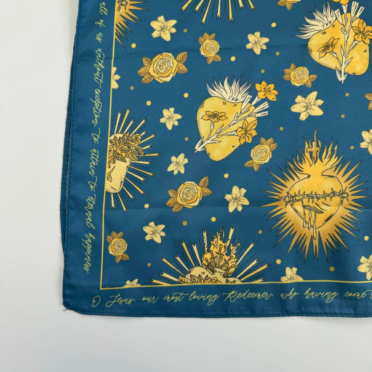 Catholic Satin Scarf - Holy Hearts Collection