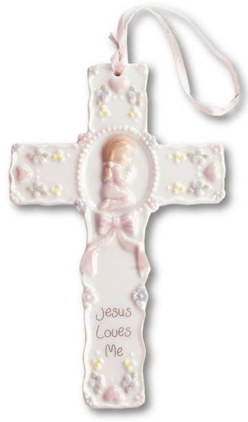 5 1/2" Cross-Ribbon-Child-Girl