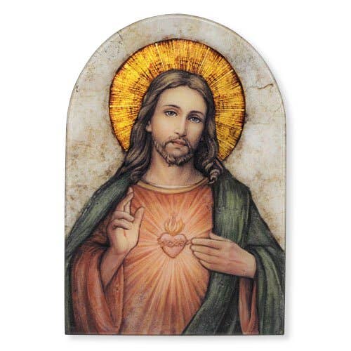 7" Sacred Heart Plaque