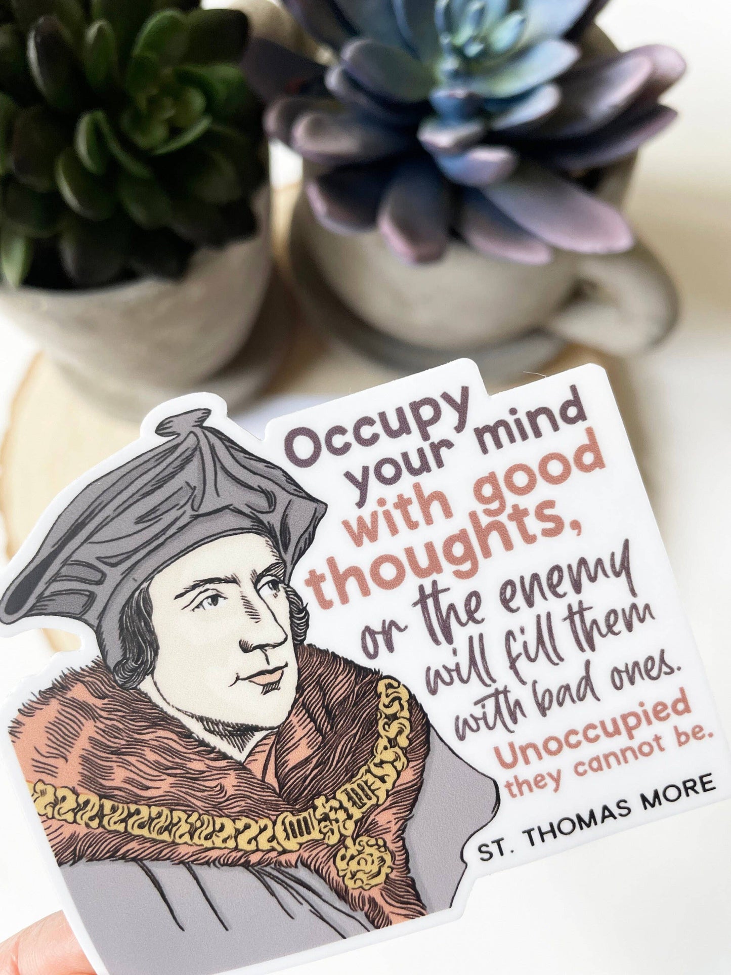 St. Thomas More Waterproof Catholic Sticker
