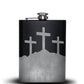 THREE CROSSES Hip Flask