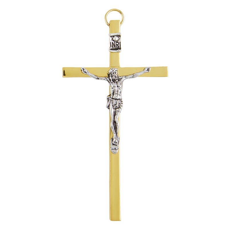 Crucifix w/ Guard Angel Crib Medal