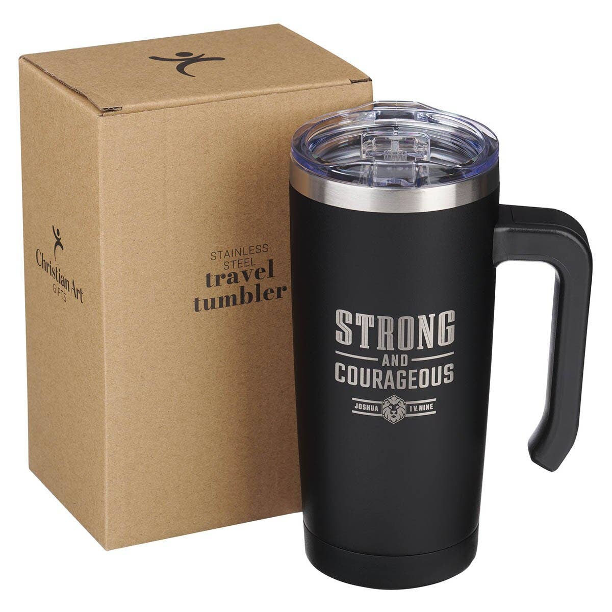 Tumbler SS Strong and Courageous Josh. 1:9