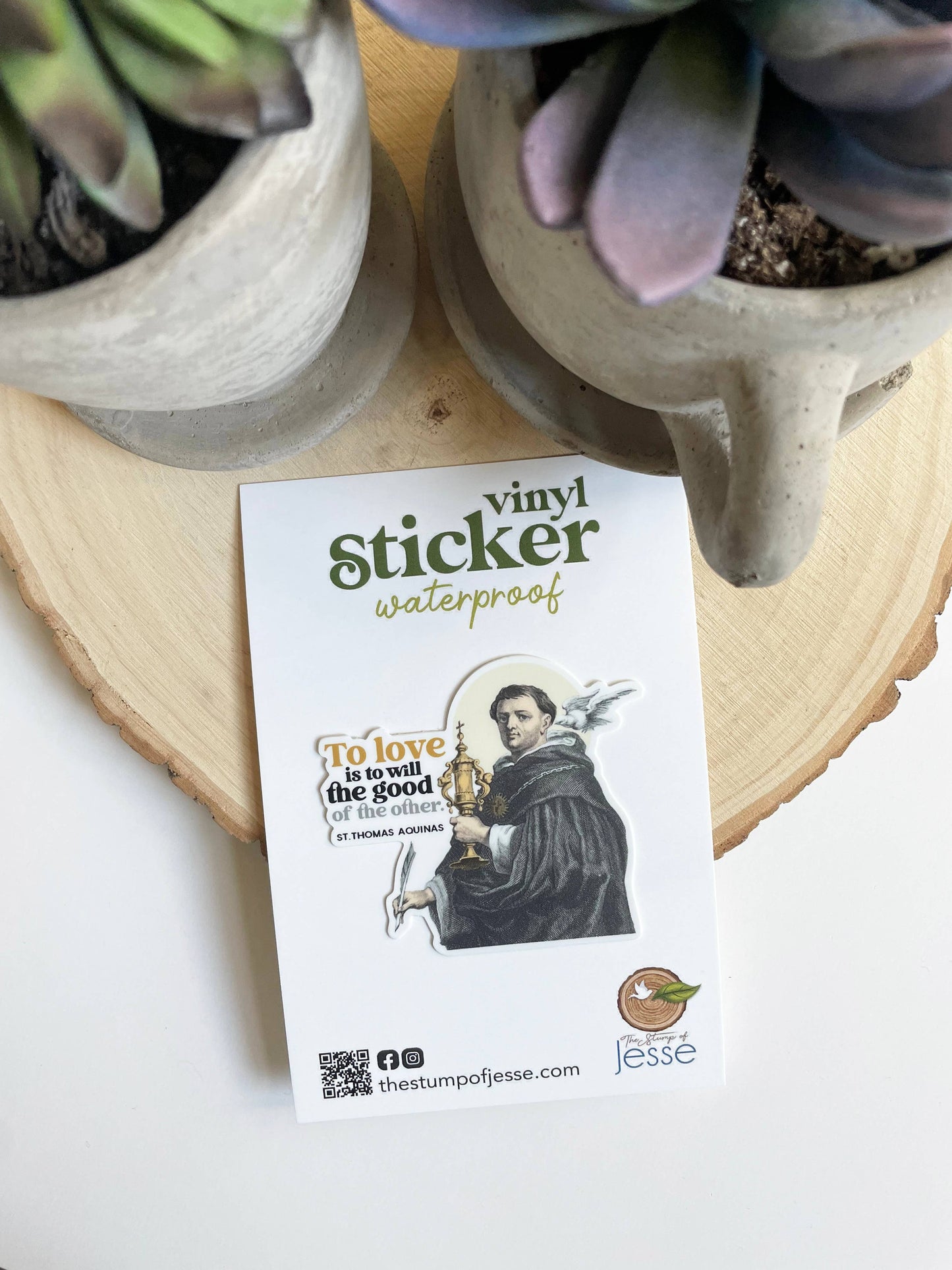 St. Thomas Aquinas Catholic Waterproof Catholic Sticker