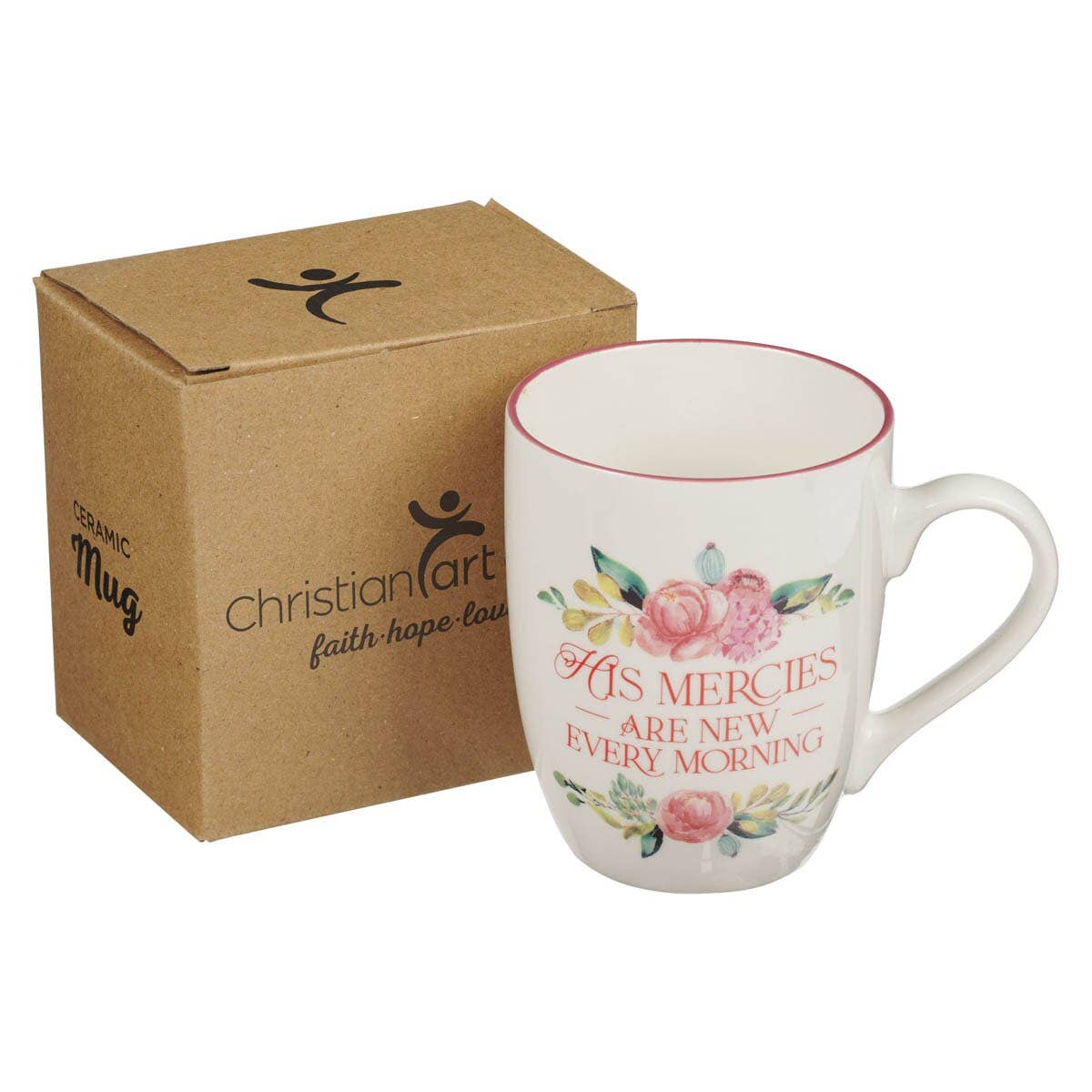 Mug Pink Floral Mercies are New Lam. 3:22-23