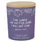 Glass Candle w/Bamboo Lid Purple No Fear Ps. 118:6