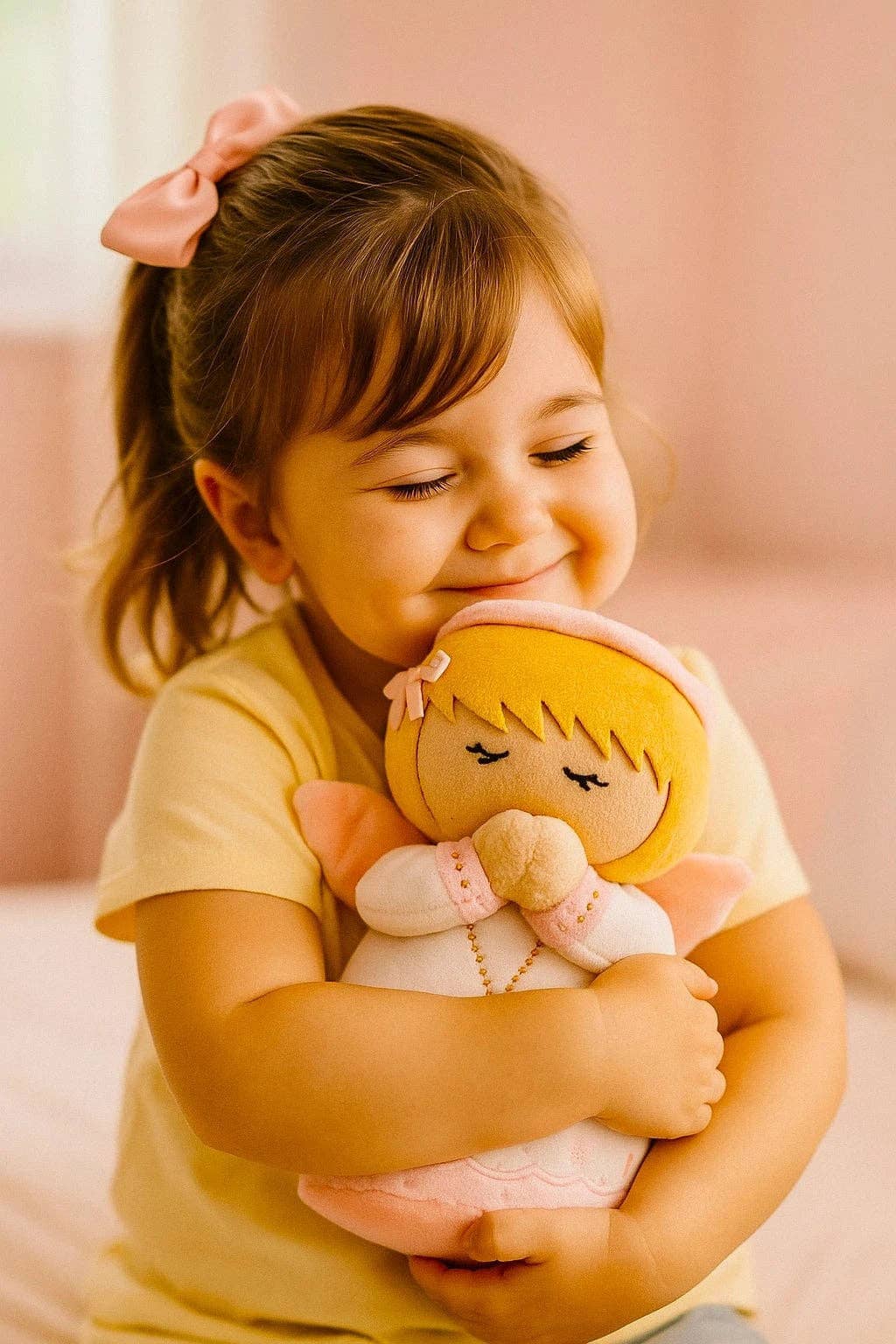 Guardian Angel Girl Catholic Plush Doll