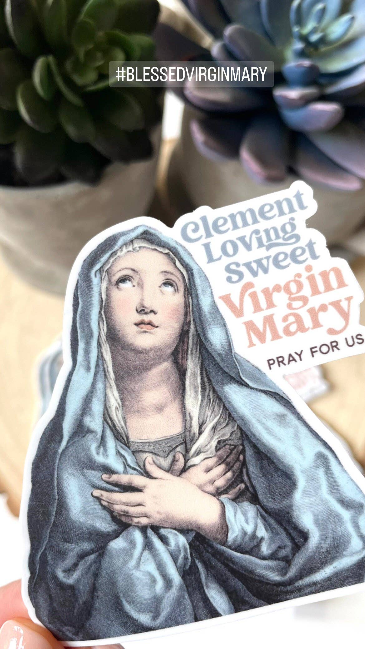Hail Holy Queen Waterproof Catholic Sticker