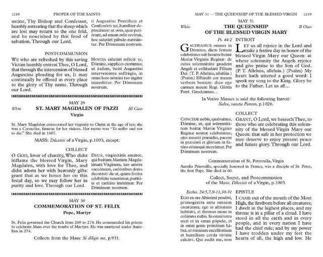 Roman Catholic Daily Missal 1962