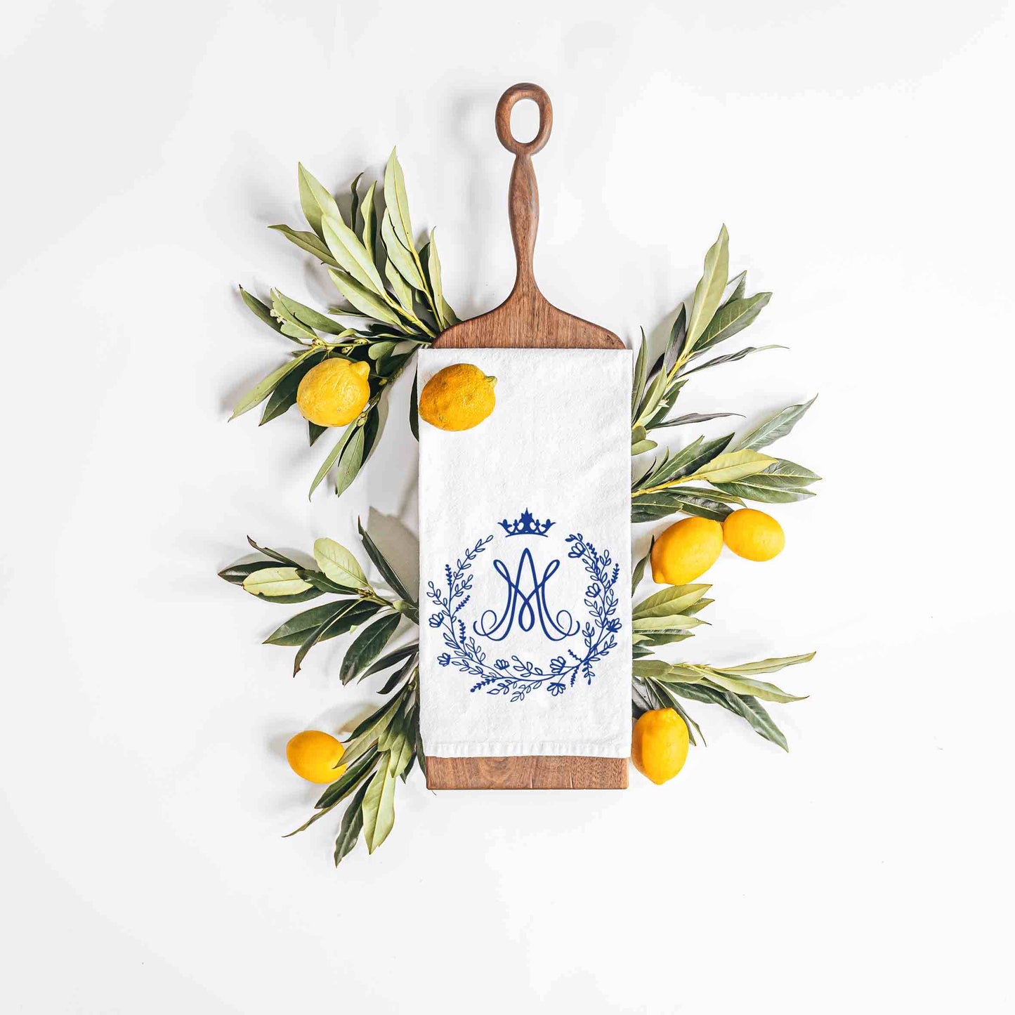 Auspice Maria Catholic Kitchen Towel - Virgin Mary Monogram