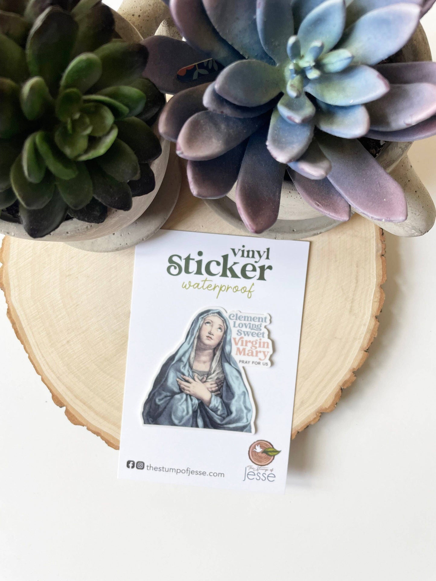 Hail Holy Queen Waterproof Catholic Sticker