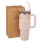 Tumbler w/straw SS Pink With God Matt. 19:26