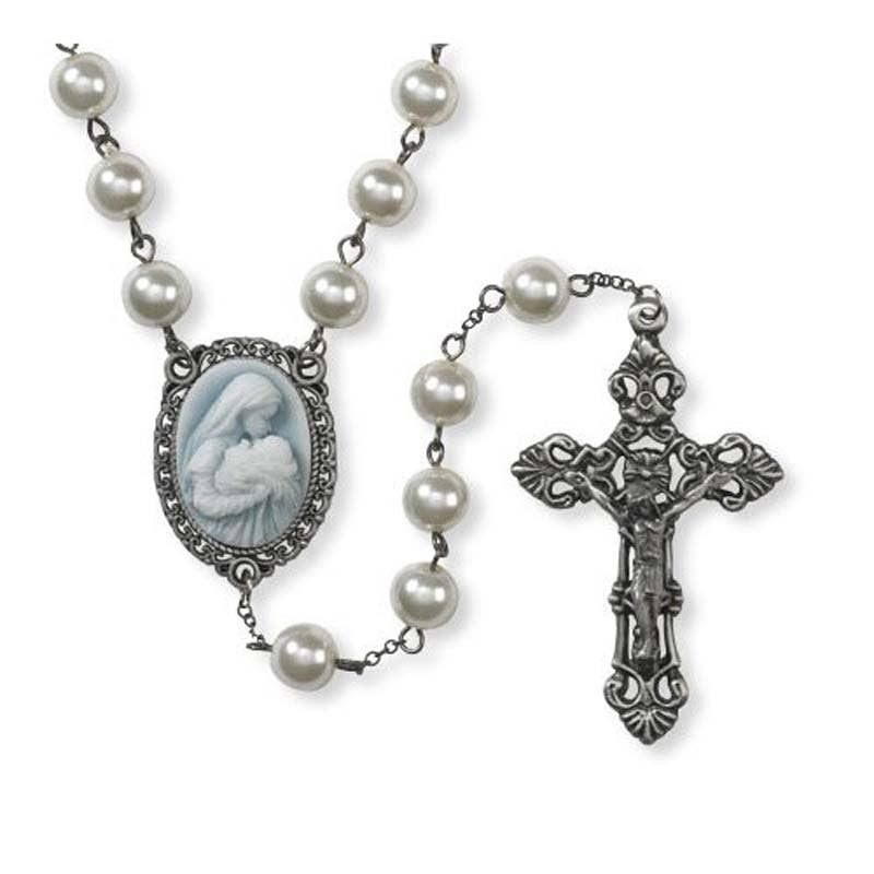 Cameo Rosary Mother's Kiss