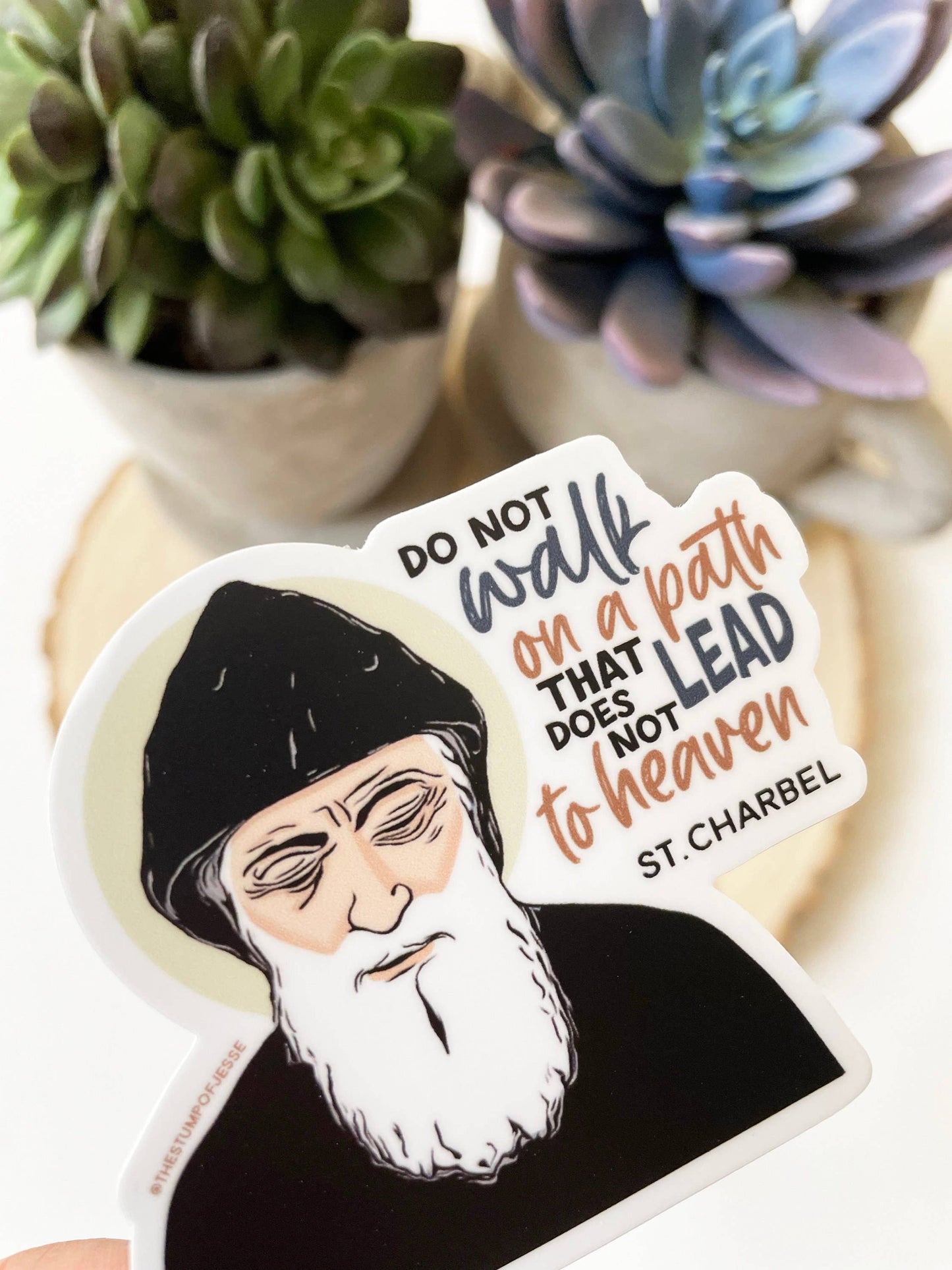 St. Charbel Waterproof Vinyl Catholic Sticker & Gift