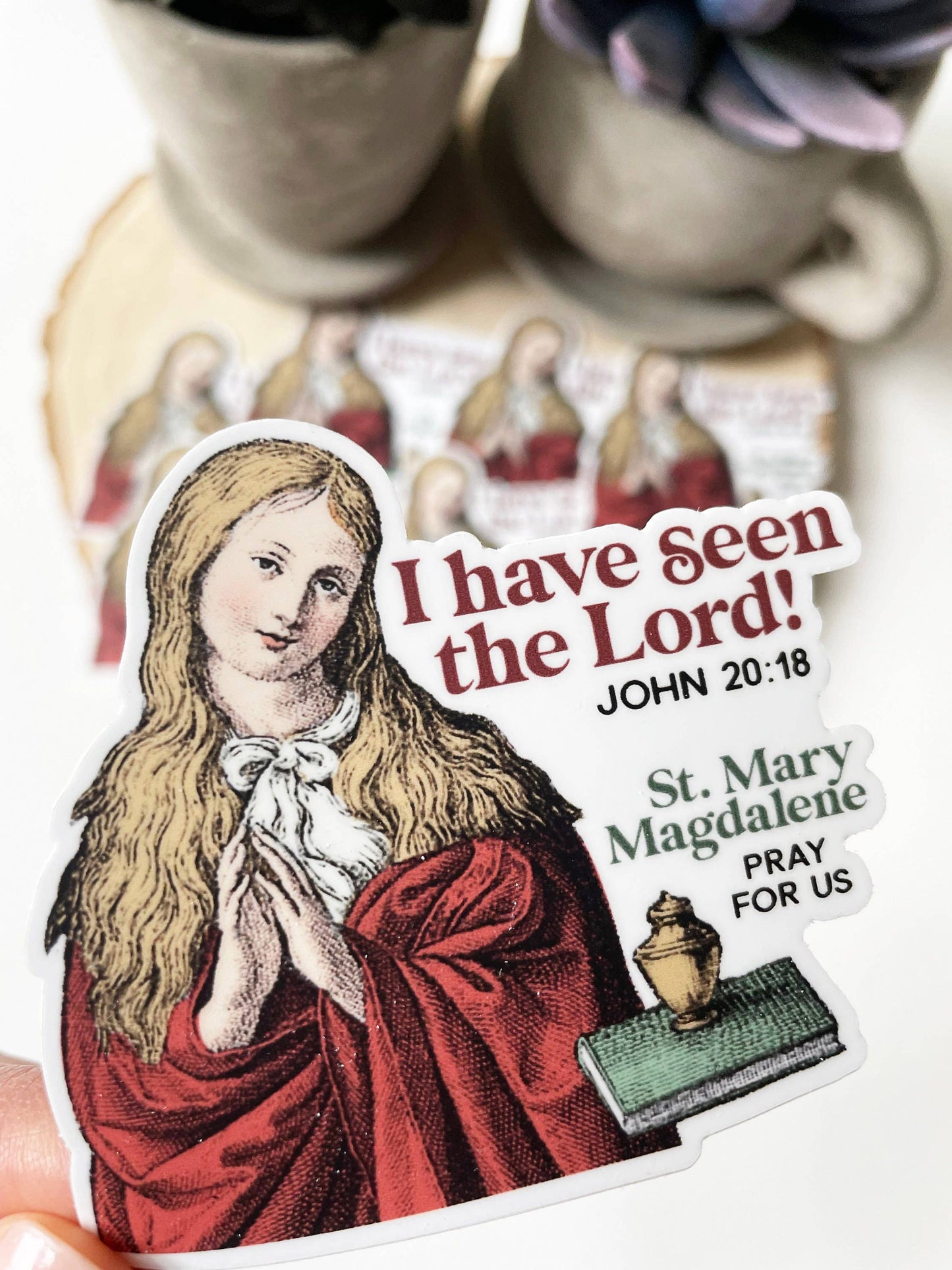 St. Mary Magdalene Waterproof Catholic Sticker