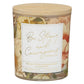 Glass Candle Bamboo Lid Floral Strong & Courageous Josh 1:9