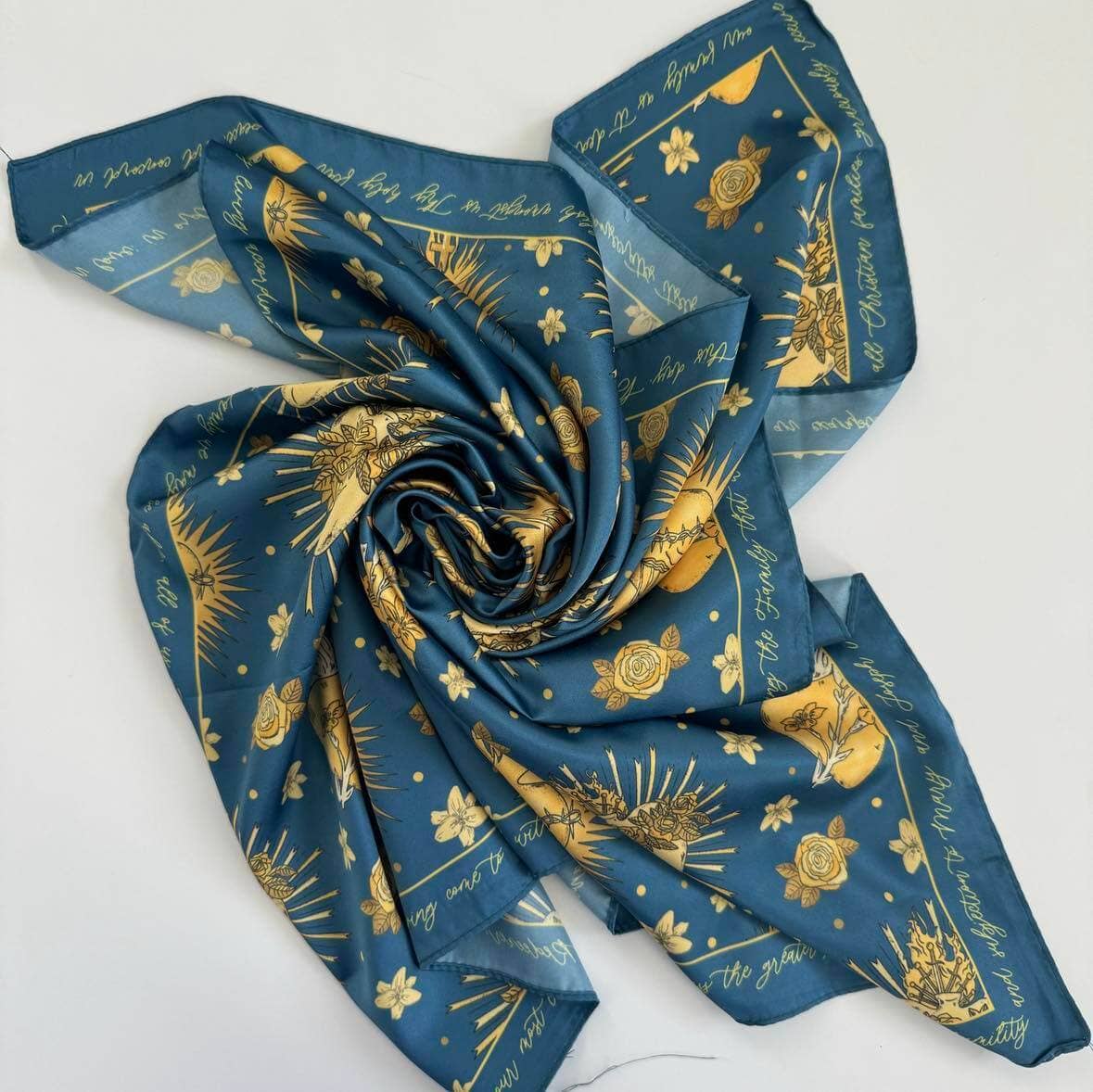 Catholic Satin Scarf - Holy Hearts Collection
