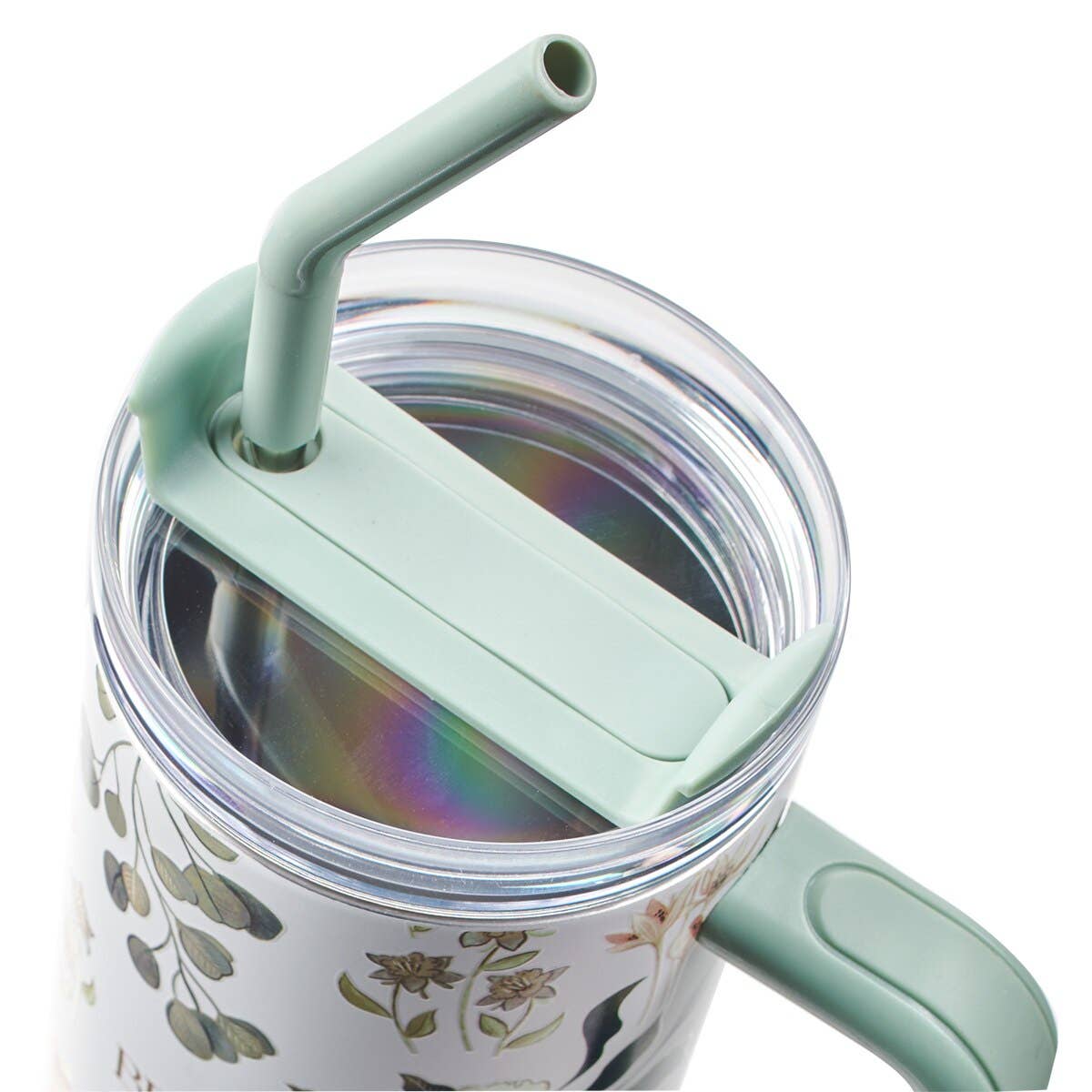 Tumbler w/straw Green Ps. 46:10