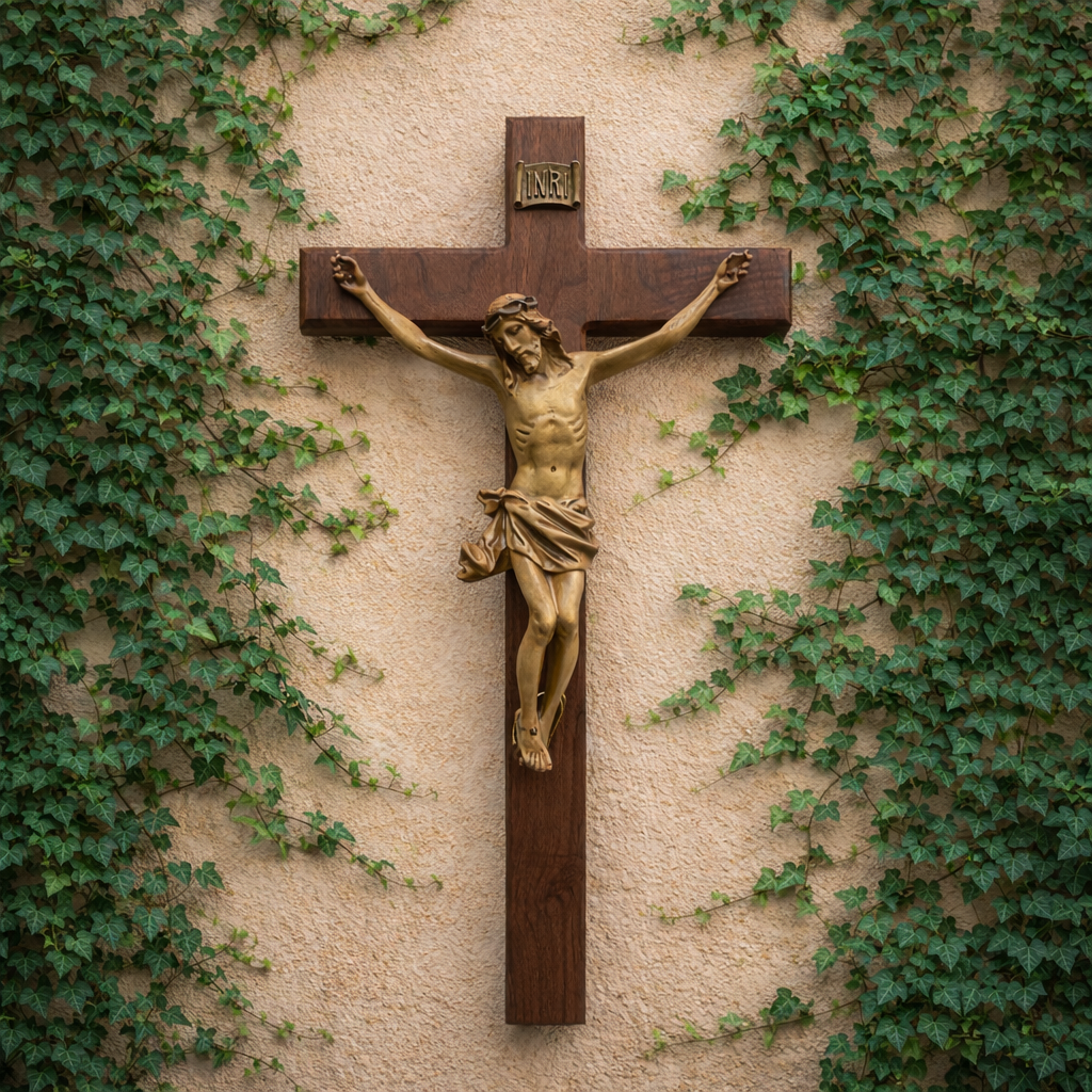 Crucifix 20" Hardwood/Resin