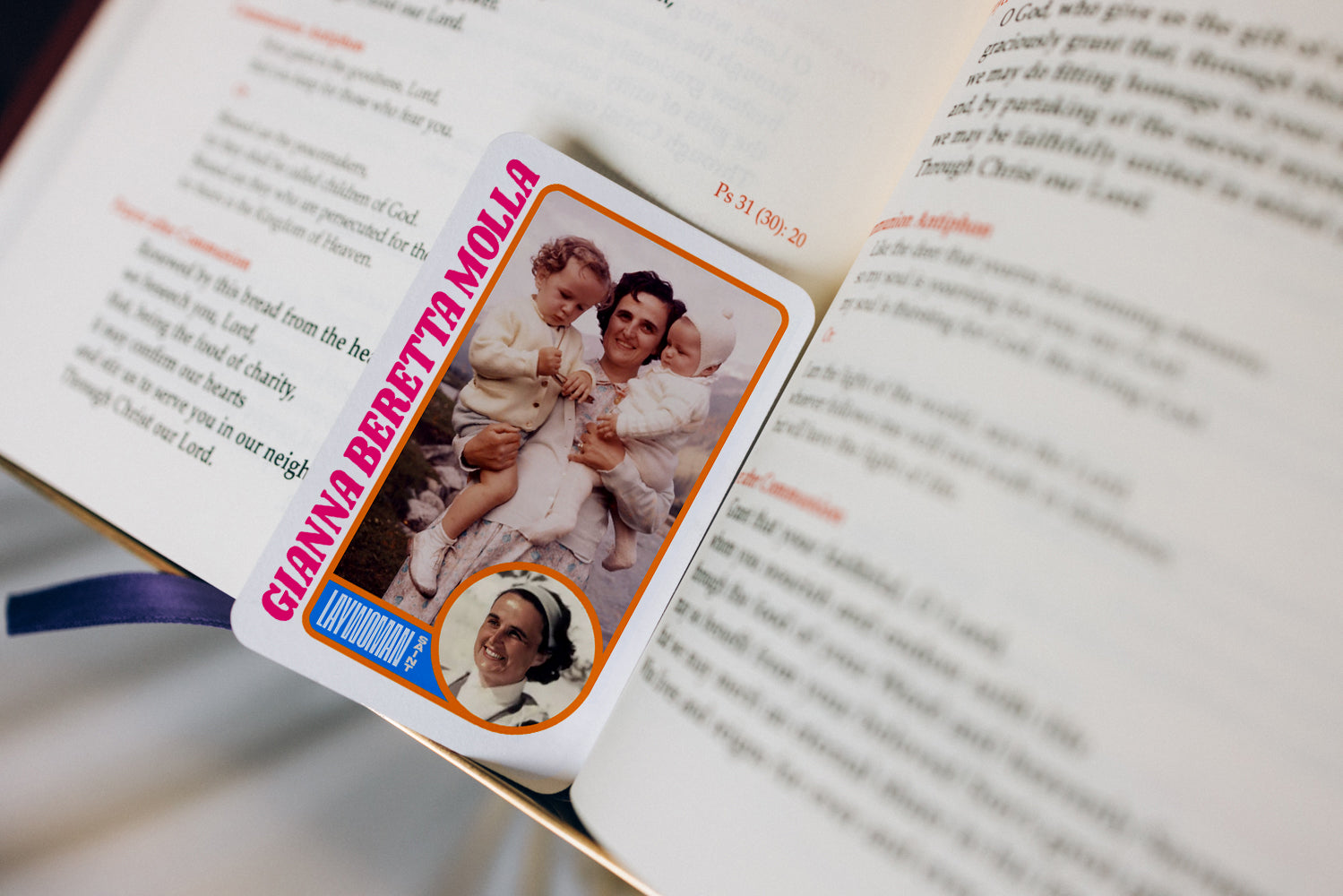 Retro Holy Card | St. Gianna Molla