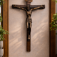 20" Realistic Bronze Crucifix