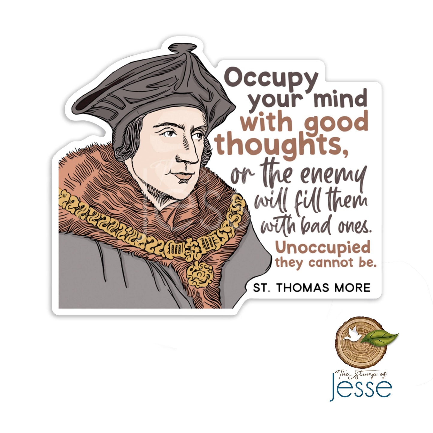 St. Thomas More Waterproof Catholic Sticker