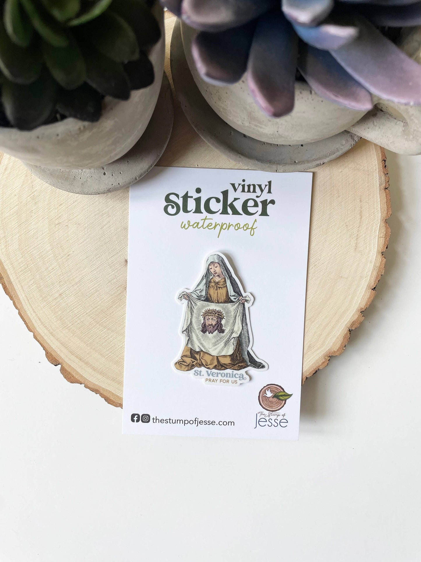St. Veronica Waterproof Catholic Sticker