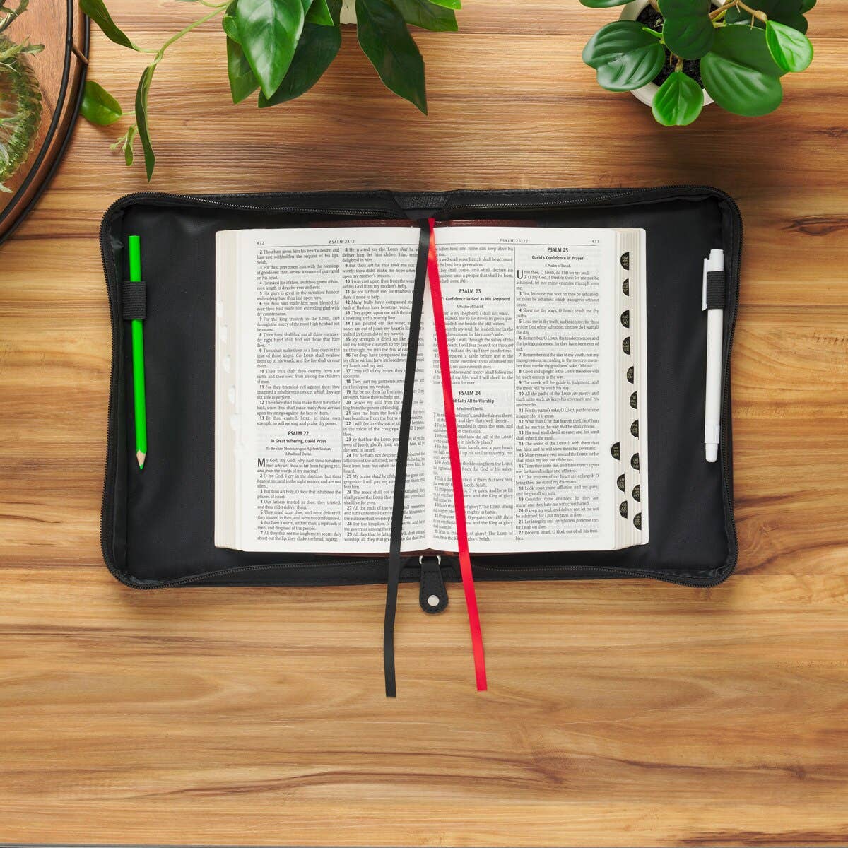 Bible Cover Classic Gray/Black Be Strong Eph. 6:10