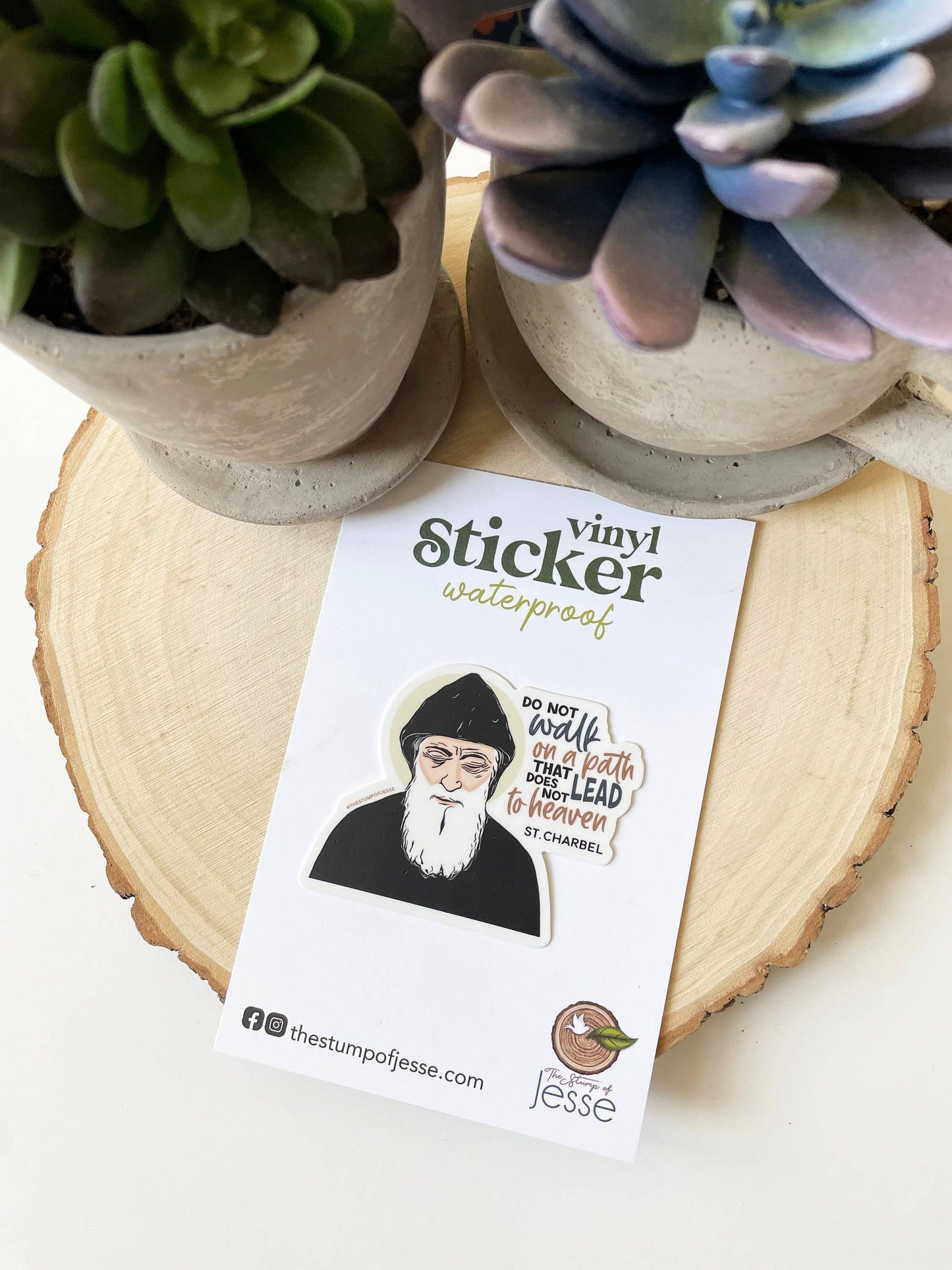 St. Charbel Waterproof Vinyl Catholic Sticker & Gift