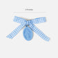 Miraculous Medal Blue Gingham Petite Bow