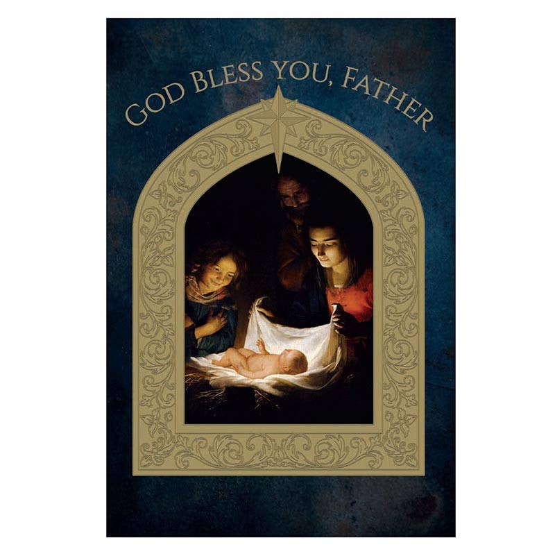 Priest Christmas Card - A Savior is Born